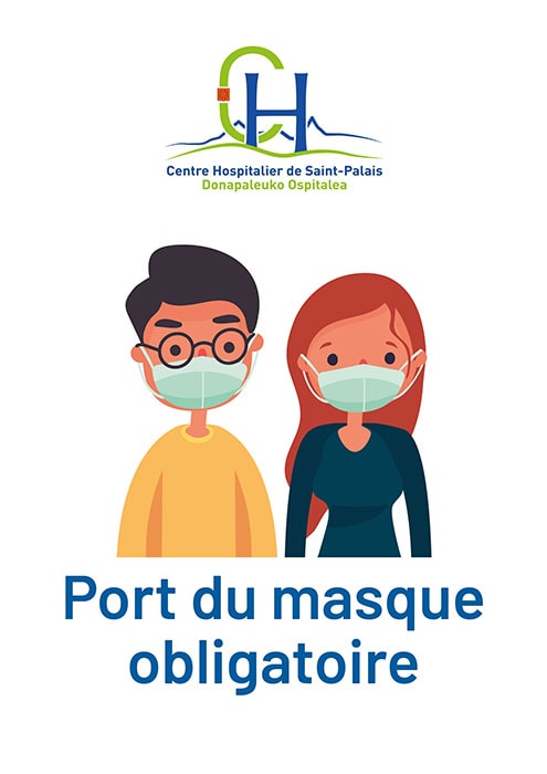 Port du masque obligatoire au Centre Hospitalier de Saint Palais